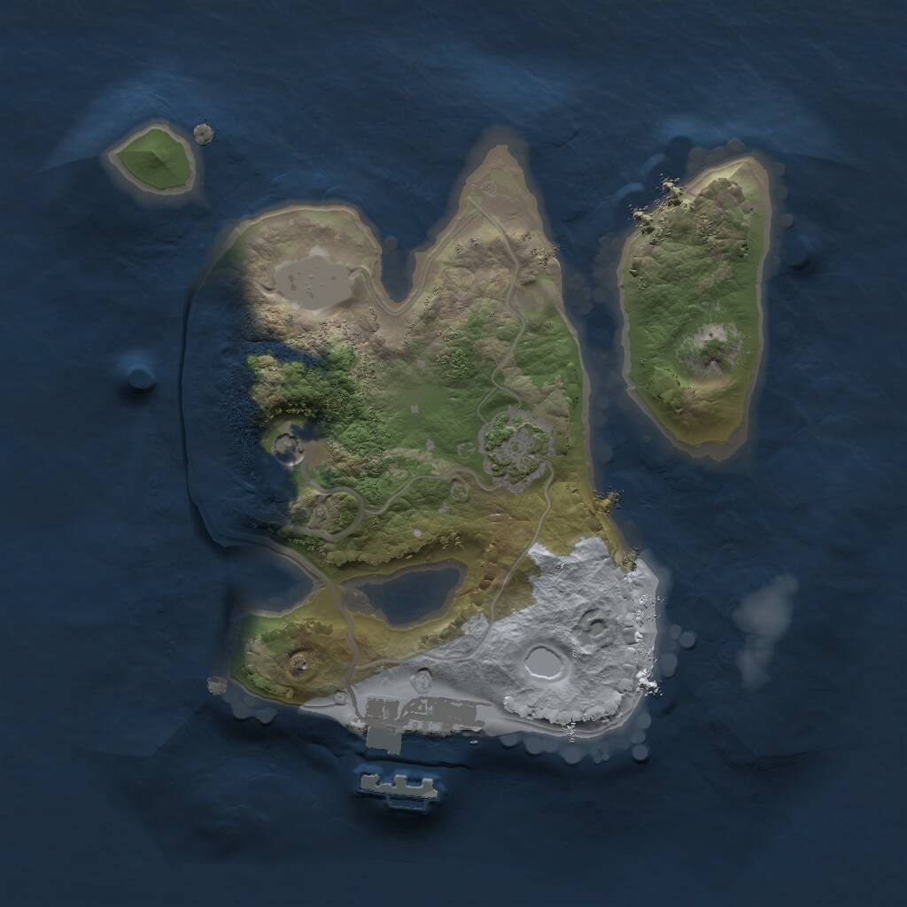 Rust Map: Procedural Map, Size: 1800, Seed: 24367, 4 Monuments
