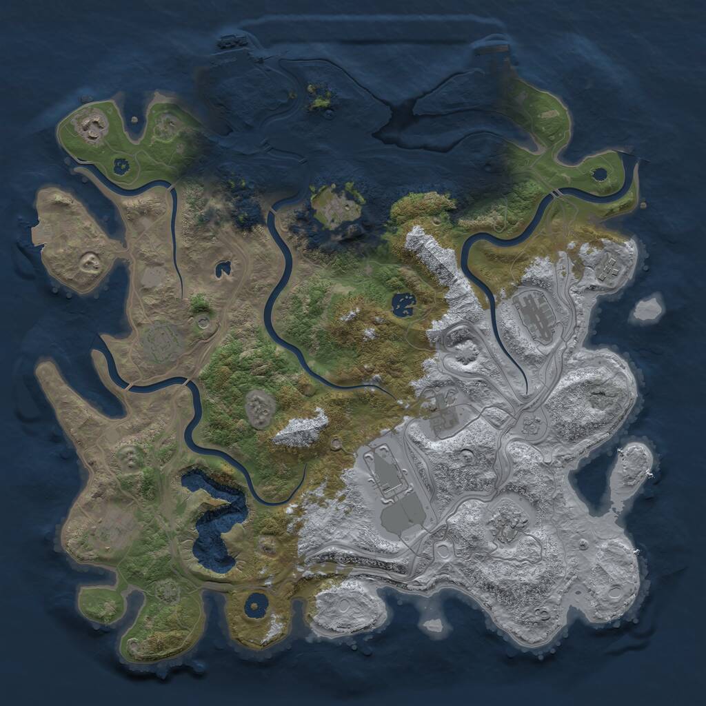 Rust Map: Procedural Map, Size: 4250, Seed: 759299, 16 Monuments