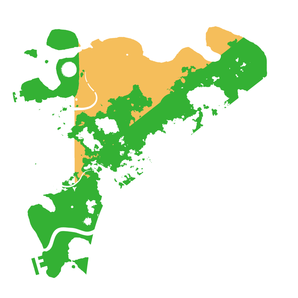 Biome Rust Map: Procedural Map, Size: 3500, Seed: 39267