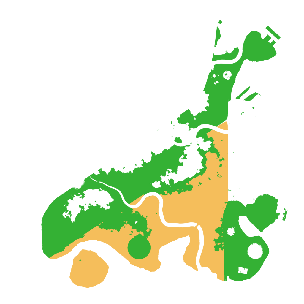 Biome Rust Map: Procedural Map, Size: 3500, Seed: 945429
