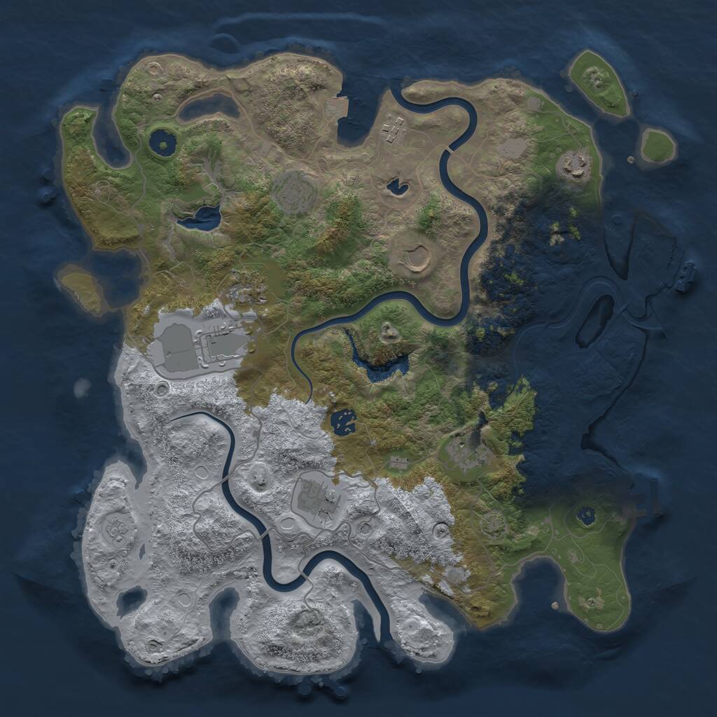 Rust Map: Procedural Map, Size: 4000, Seed: 759775, 15 Monuments