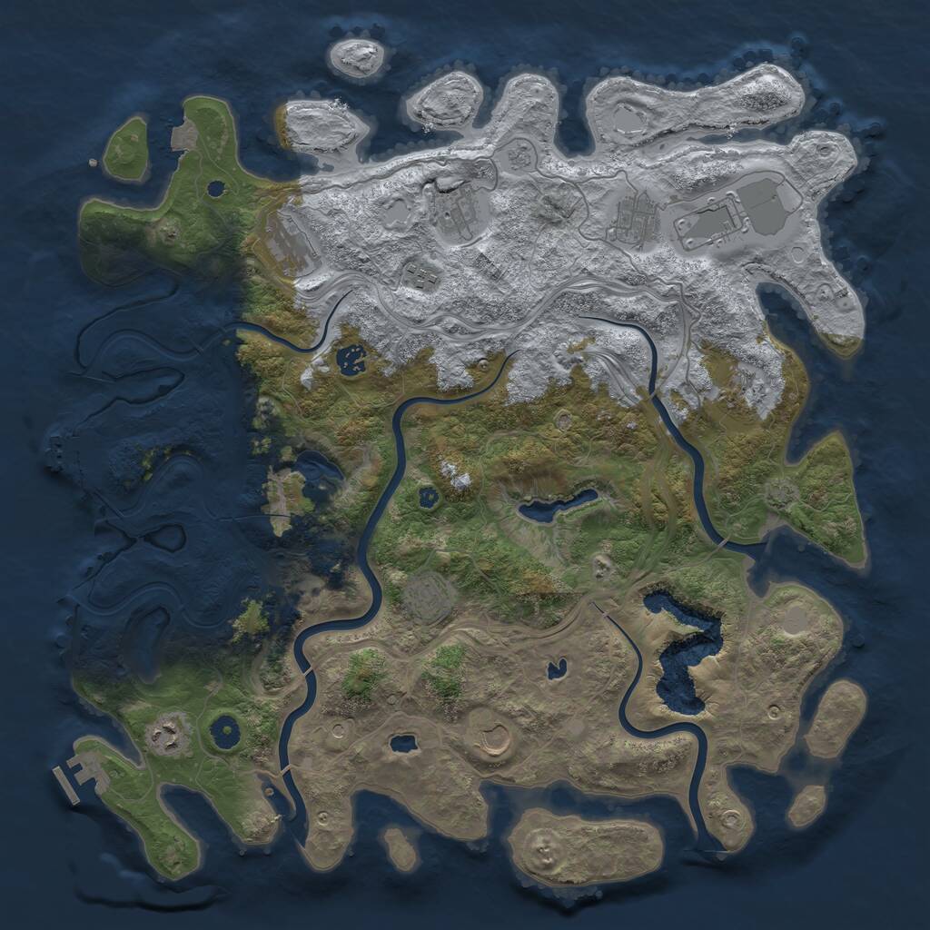 Rust Map: Procedural Map, Size: 4500, Seed: 1789154319, 16 Monuments