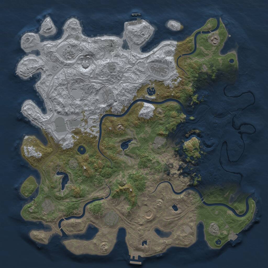 Rust Map: Procedural Map, Size: 4750, Seed: 101424, 17 Monuments