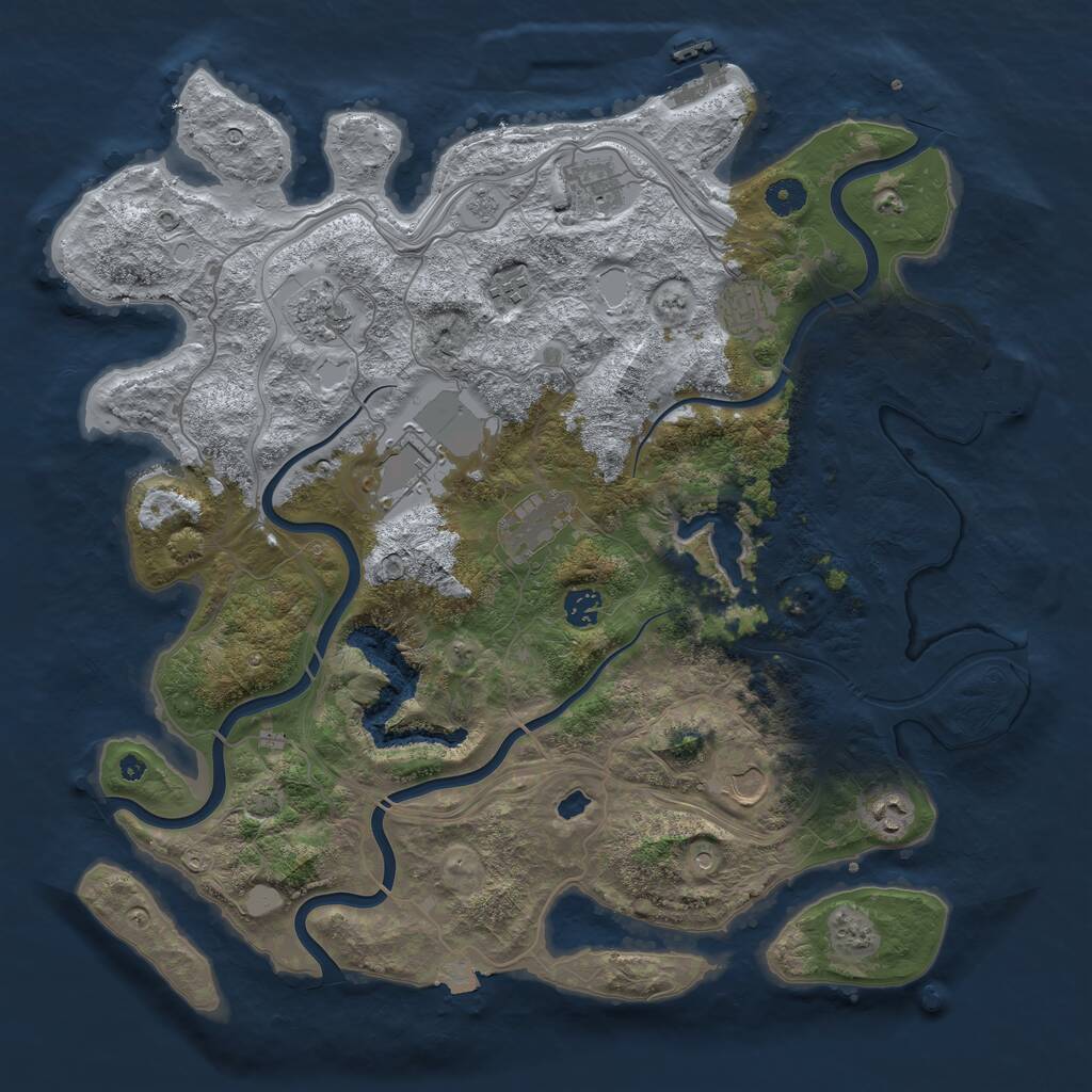 Rust Map: Procedural Map, Size: 4250, Seed: 137913, 15 Monuments