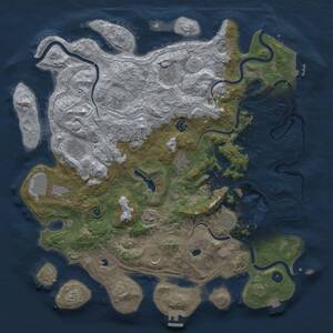 Thumbnail Rust Map: Procedural Map, Size: 4500, Seed: 299004793, 16 Monuments