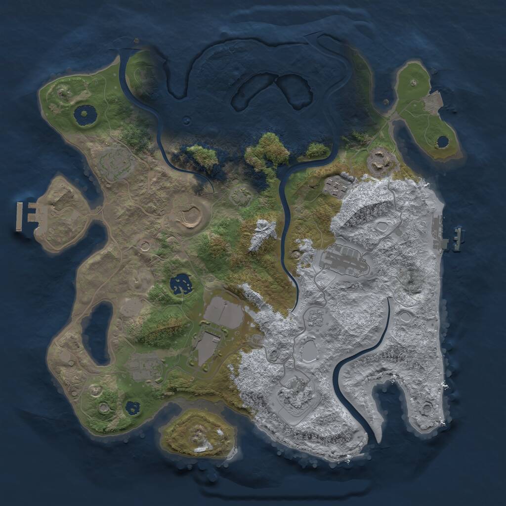 Rust Map: Procedural Map, Size: 3500, Seed: 20260910, 15 Monuments