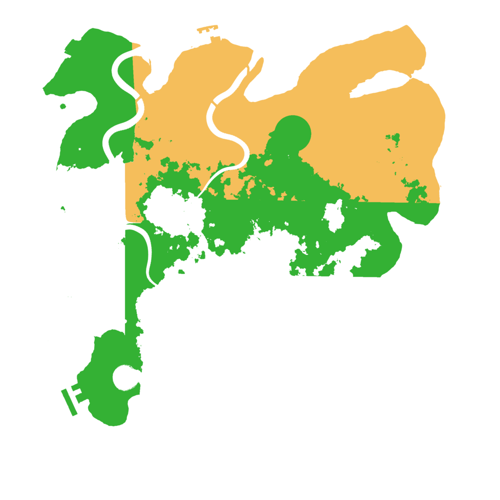 Biome Rust Map: Procedural Map, Size: 3600, Seed: 155454829