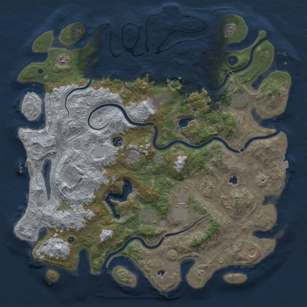 Rust Map: Procedural Map, Size: 4750, Seed: 783510, 17 Monuments