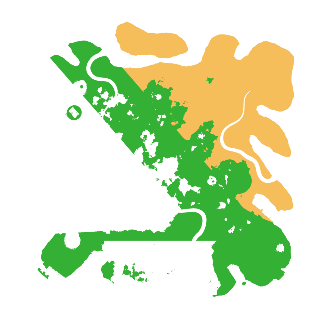 Biome Rust Map: Procedural Map, Size: 3500, Seed: 267138