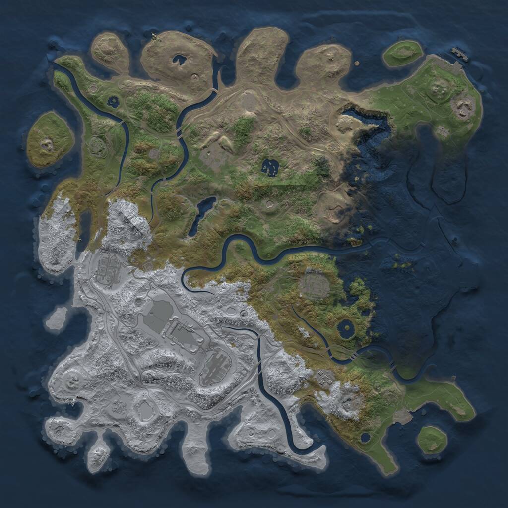 Rust Map: Procedural Map, Size: 4250, Seed: 182333, 15 Monuments