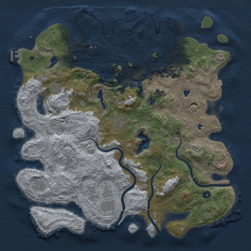 Rust Map: Procedural Map, Size: 4750, Seed: 272234, 17 Monuments