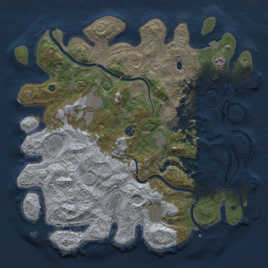 Rust Map: Procedural Map, Size: 4250, Seed: 241273, 15 Monuments