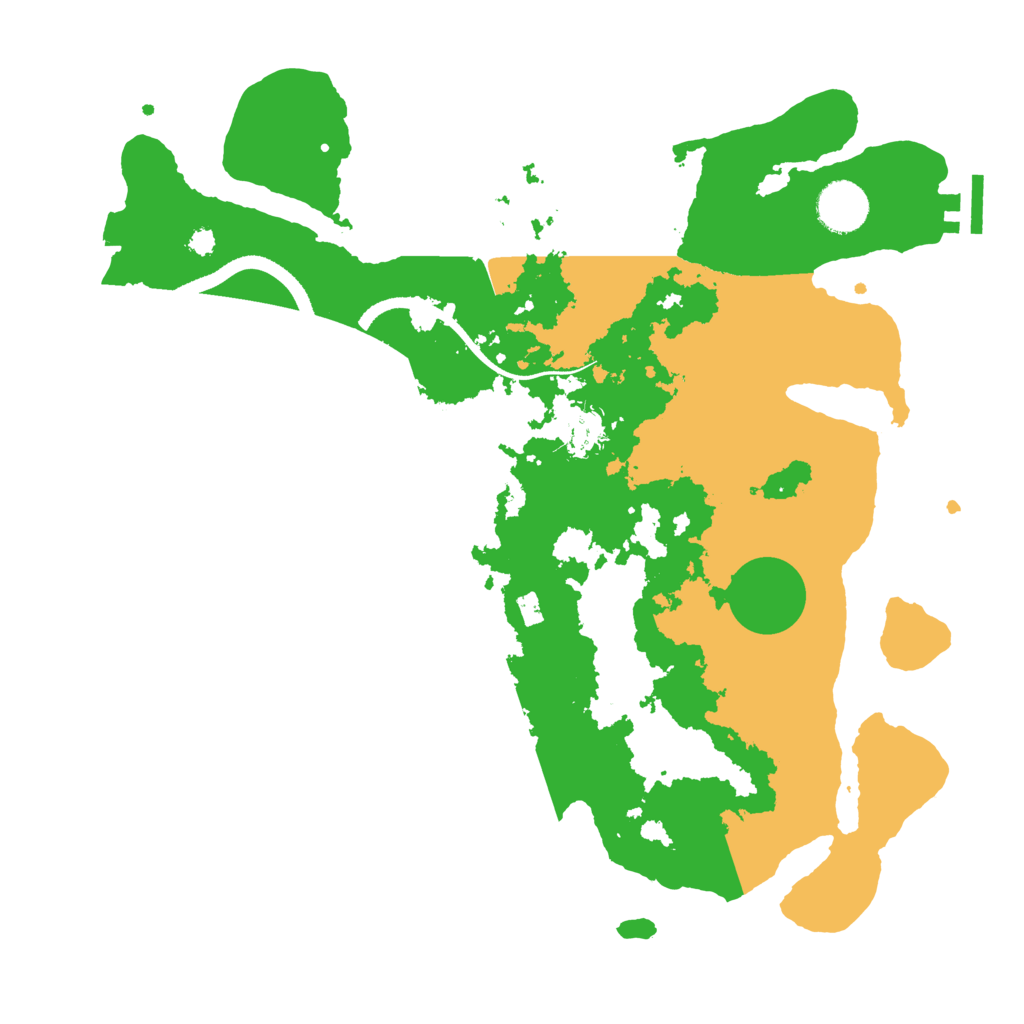 Biome Rust Map: Procedural Map, Size: 3500, Seed: 205296