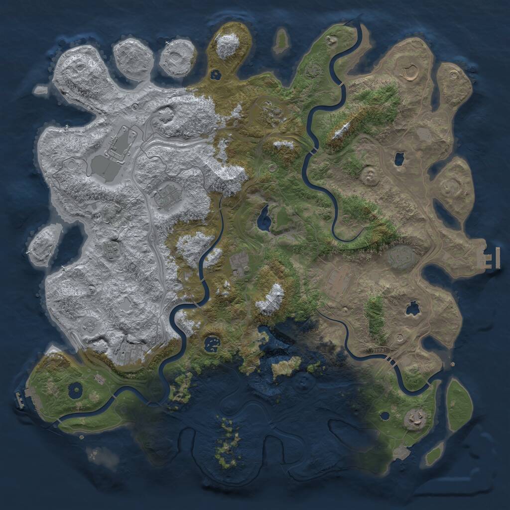 Rust Map: Procedural Map, Size: 4750, Seed: 933910, 17 Monuments