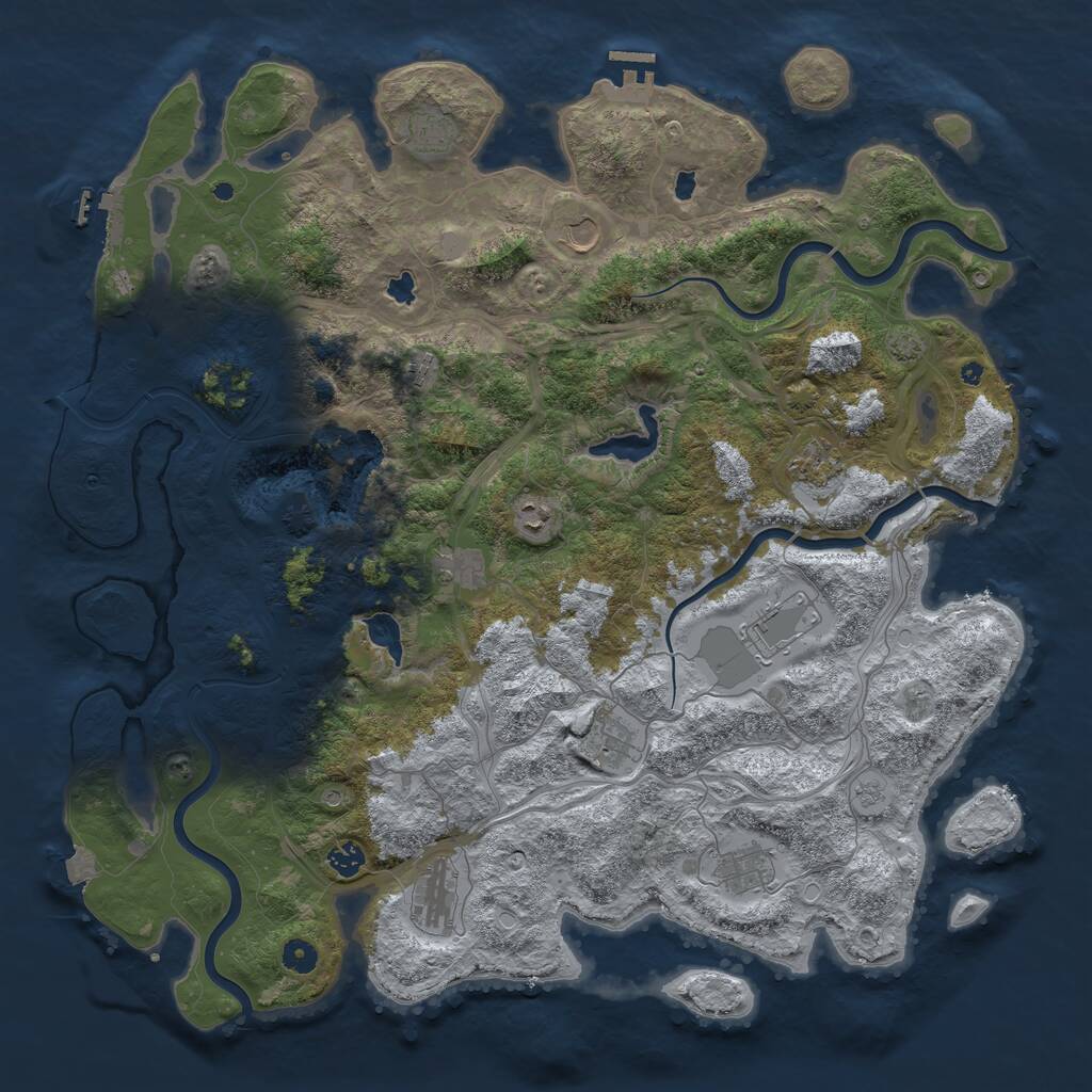 Rust Map: Procedural Map, Size: 4750, Seed: 361867, 17 Monuments