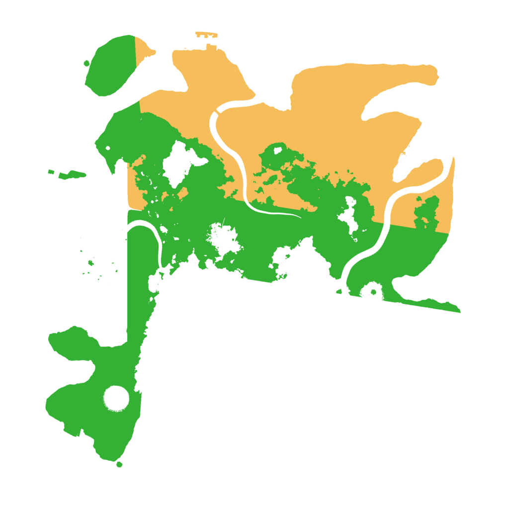 Biome Rust Map: Procedural Map, Size: 3500, Seed: 268254