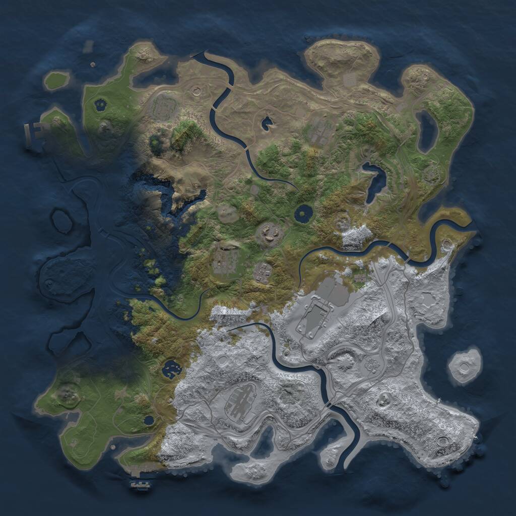 Rust Map: Procedural Map, Size: 4250, Seed: 20260912, 14 Monuments