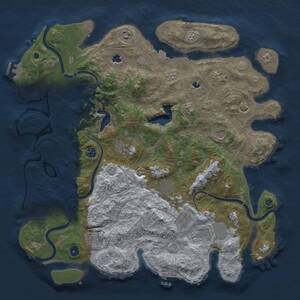 Thumbnail Rust Map: Procedural Map, Size: 4500, Seed: 32984, 18 Monuments