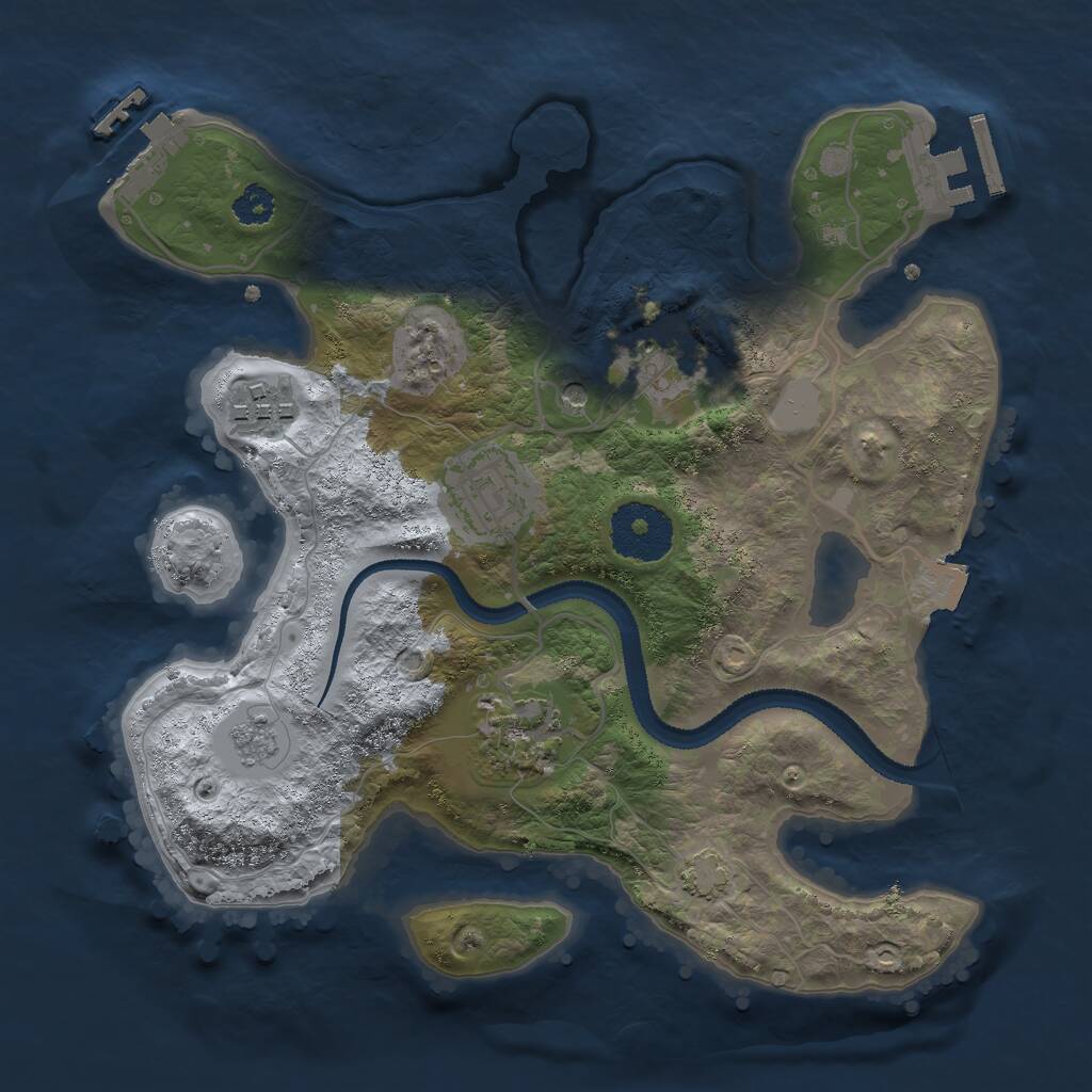 Rust Map: Procedural Map, Size: 2700, Seed: 1789214519, 10 Monuments
