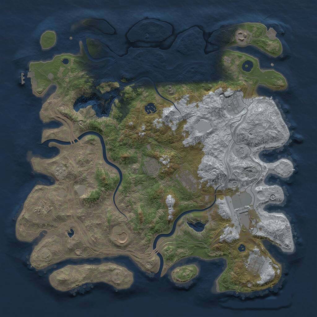 Rust Map: Procedural Map, Size: 4250, Seed: 998119, 15 Monuments