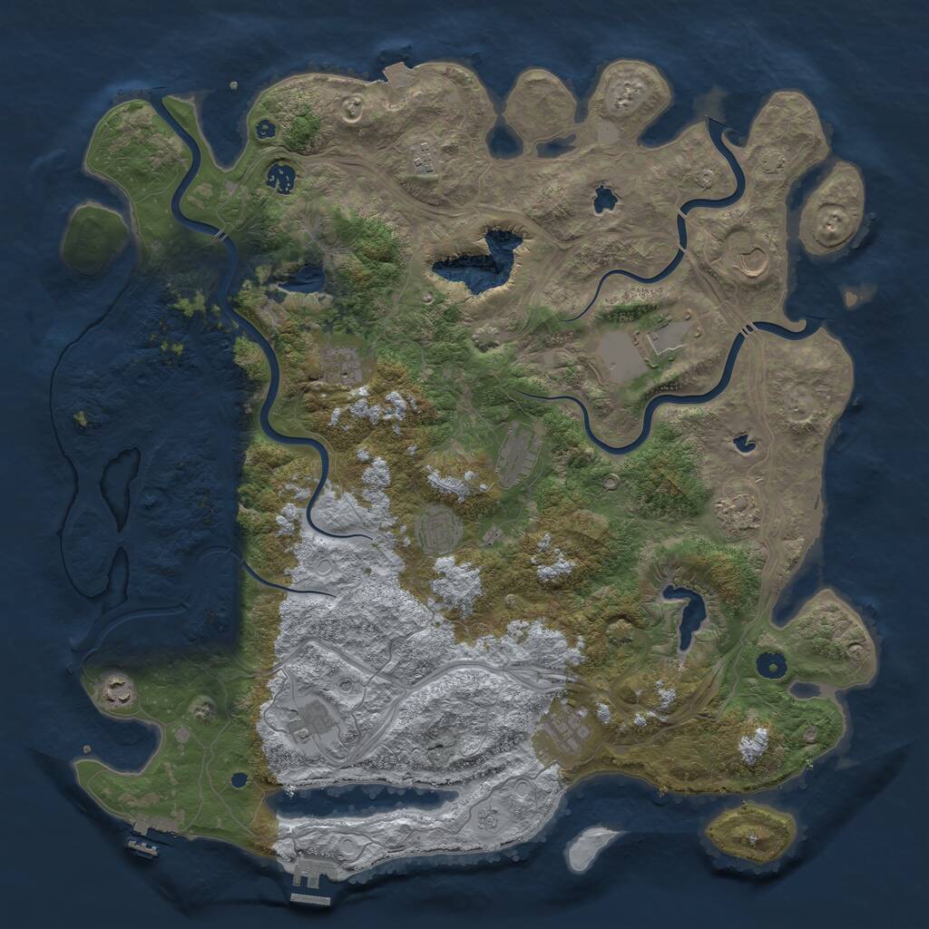 Rust Map: Procedural Map, Size: 4750, Seed: 146560, 17 Monuments