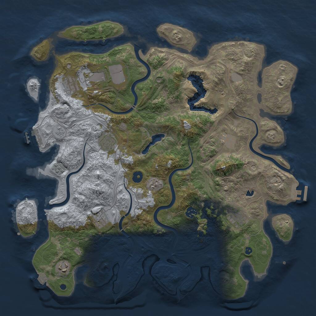 Rust Map: Procedural Map, Size: 4250, Seed: 606694, 15 Monuments