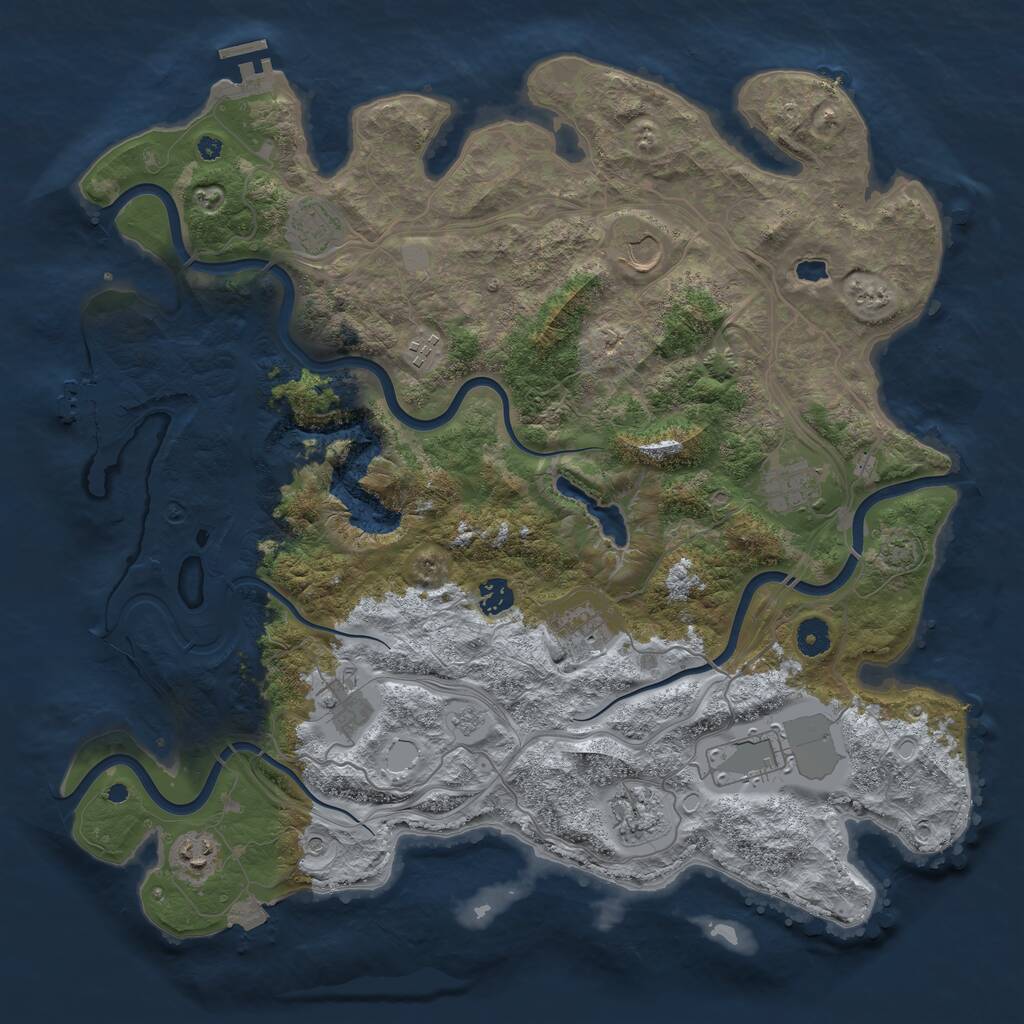 Rust Map: Procedural Map, Size: 4250, Seed: 234312, 16 Monuments