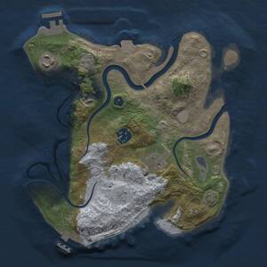 Thumbnail Rust Map: Procedural Map, Size: 2700, Seed: 1237601743, 10 Monuments