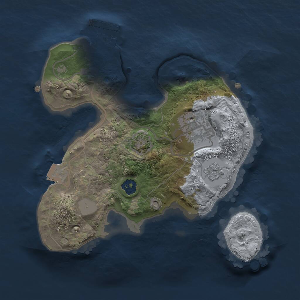 Rust Map: Procedural Map, Size: 2000, Seed: 163794, 5 Monuments
