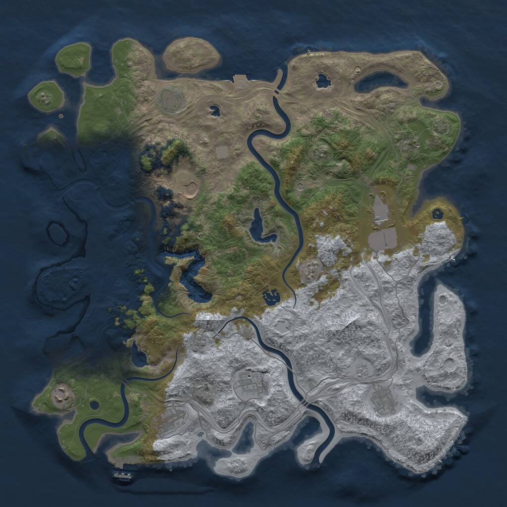 Rust Map: Procedural Map, Size: 4500, Seed: 20260912, 16 Monuments