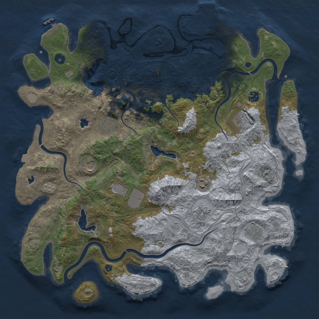 Rust Map: Procedural Map, Size: 4500, Seed: 854958, 15 Monuments