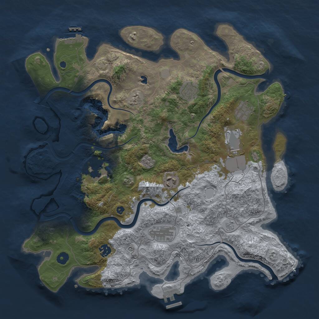 Rust Map: Procedural Map, Size: 4000, Seed: 20260912, 14 Monuments