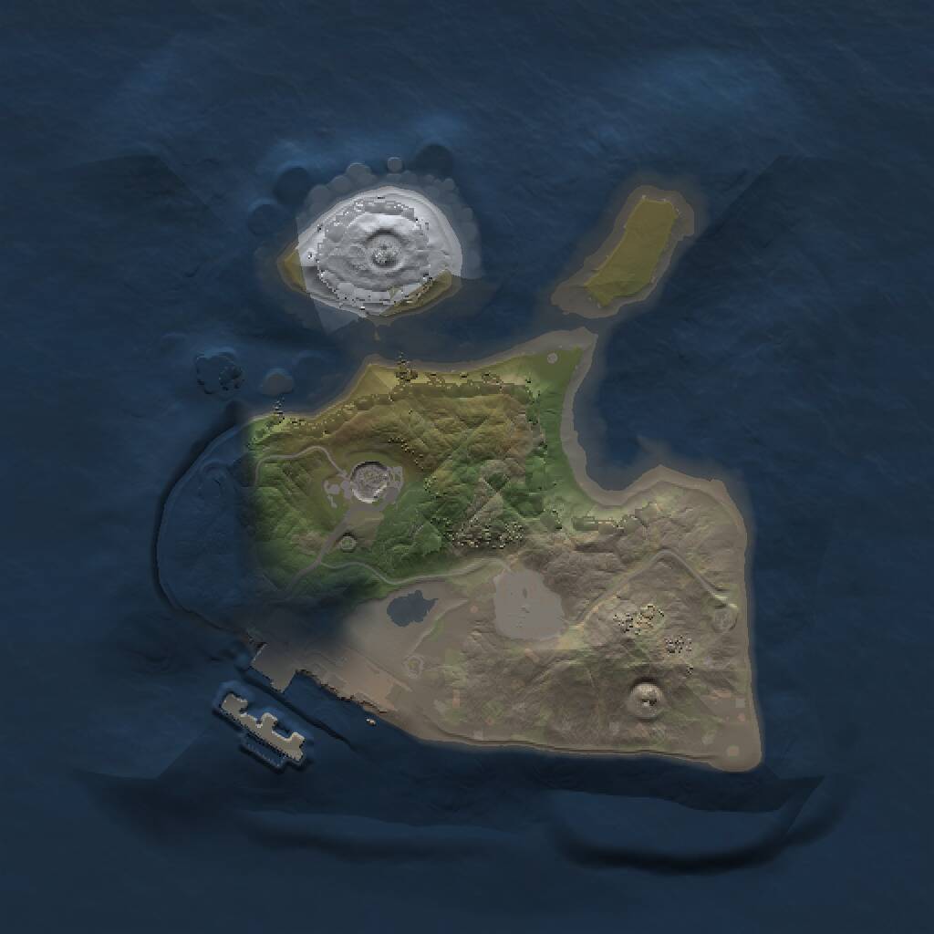 Rust Map: Procedural Map, Size: 1500, Seed: 629928383, 3 Monuments