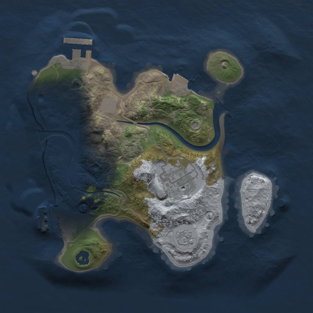 Rust Map: Procedural Map, Size: 2200, Seed: 20, 8 Monuments