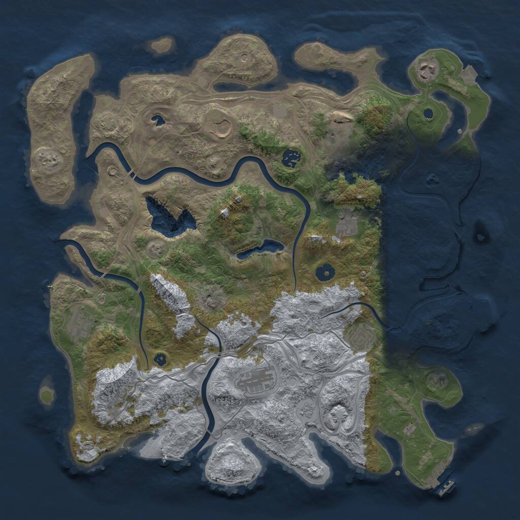 Rust Map: Procedural Map, Size: 4250, Seed: 433305, 15 Monuments