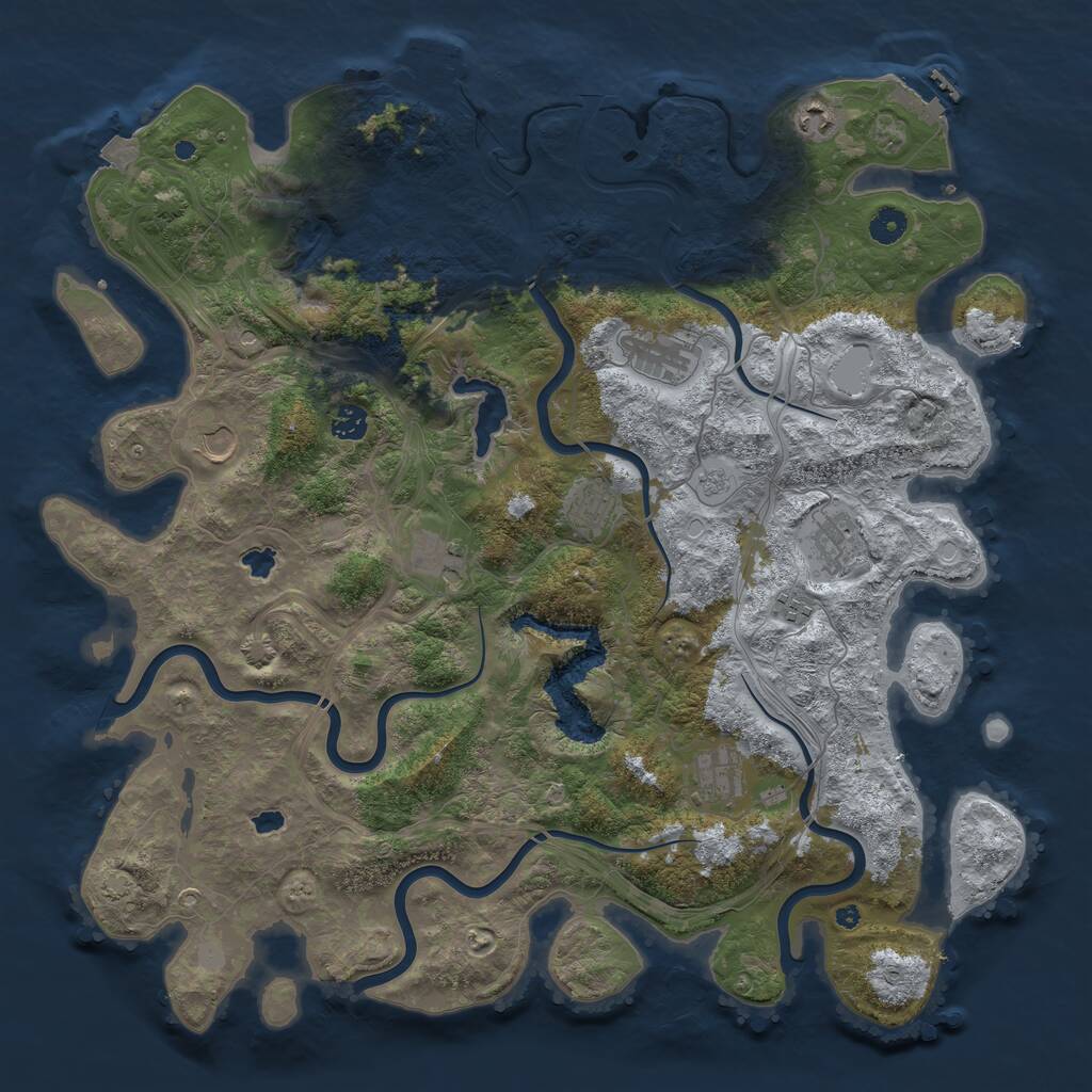 Rust Map: Procedural Map, Size: 4500, Seed: 778142, 15 Monuments