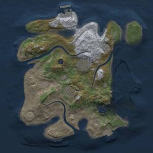 Thumbnail Rust Map: Procedural Map, Size: 2800, Seed: 1380653356, 9 Monuments