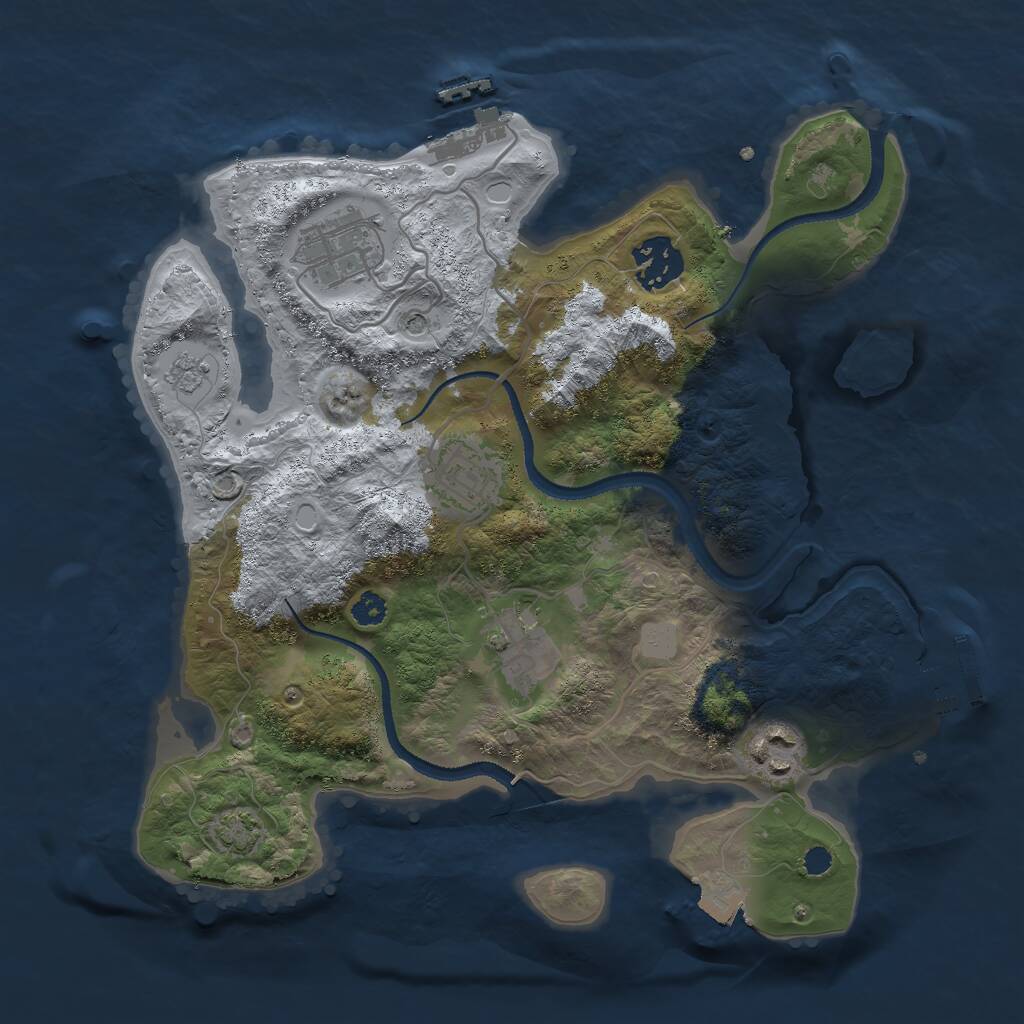 Rust Map: Procedural Map, Size: 3000, Seed: 266000, 11 Monuments