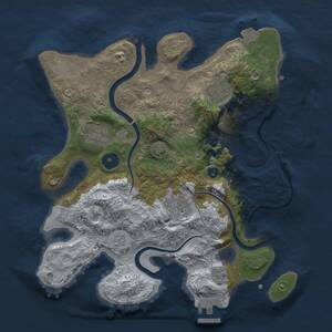 Thumbnail Rust Map: Procedural Map, Size: 3000, Seed: 452872, 9 Monuments