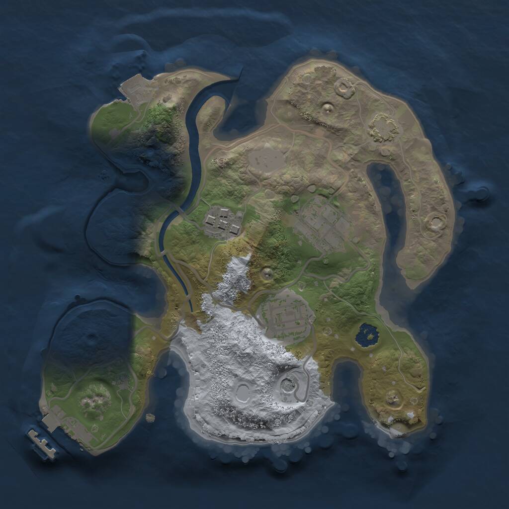 Rust Map: Procedural Map, Size: 2200, Seed: 162310034, 7 Monuments