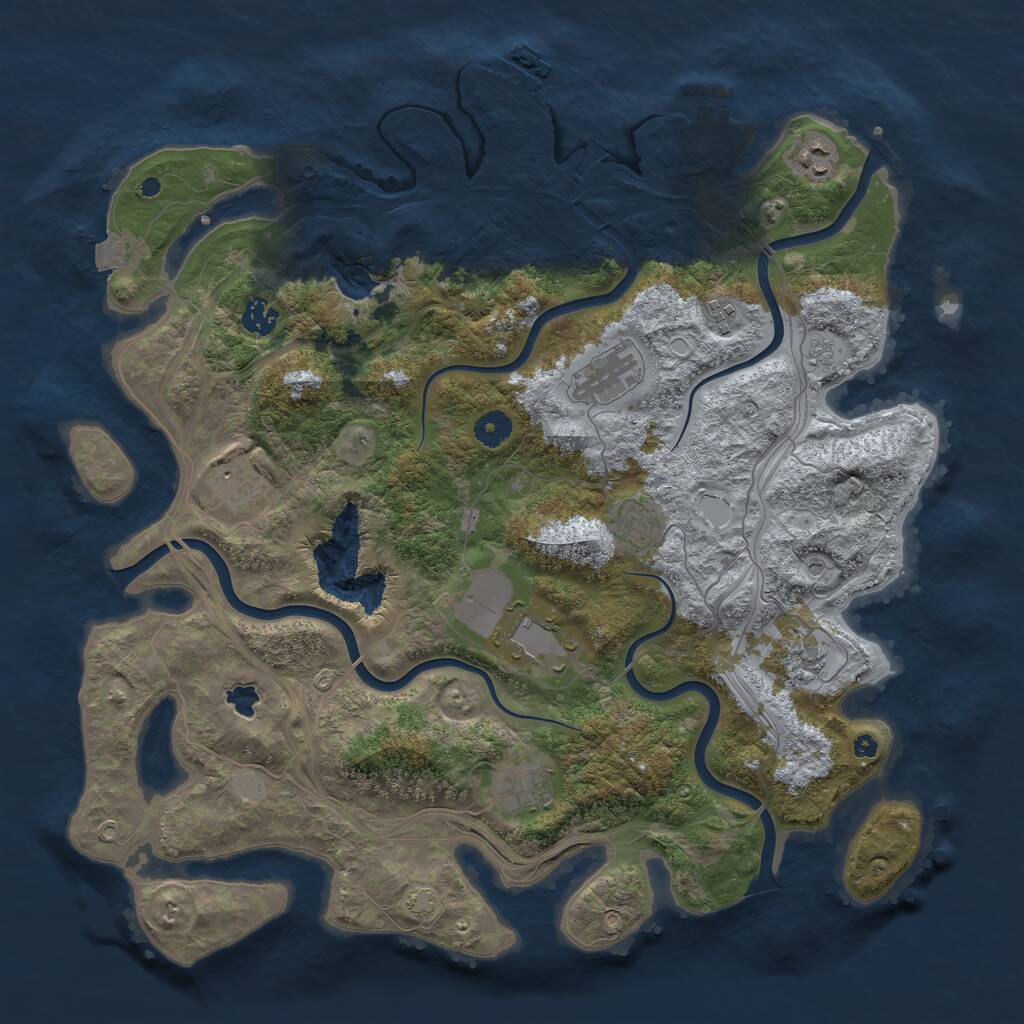 Rust Map: Procedural Map, Size: 4250, Seed: 375402, 15 Monuments