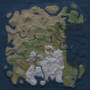 Thumbnail Rust Map: Procedural Map, Size: 5000, Seed: 7429101, 19 Monuments