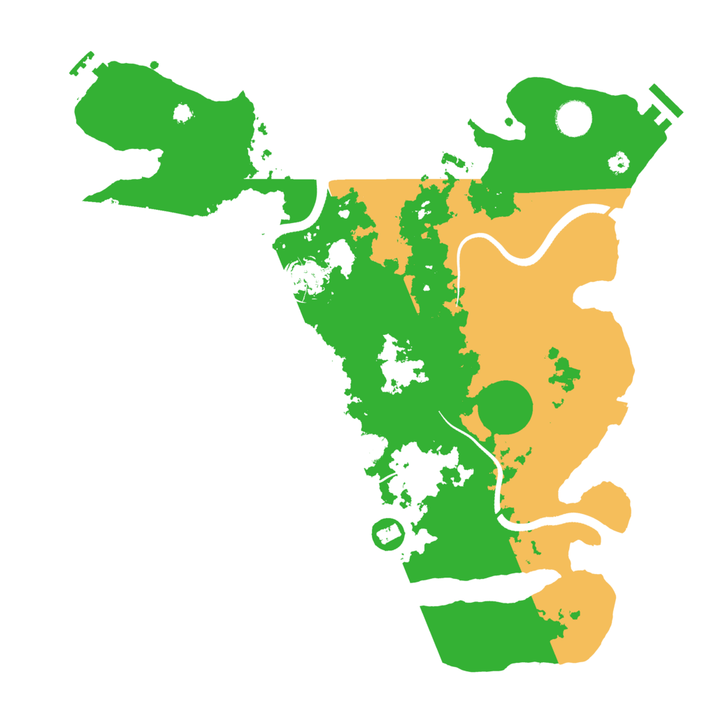 Biome Rust Map: Procedural Map, Size: 3500, Seed: 258337