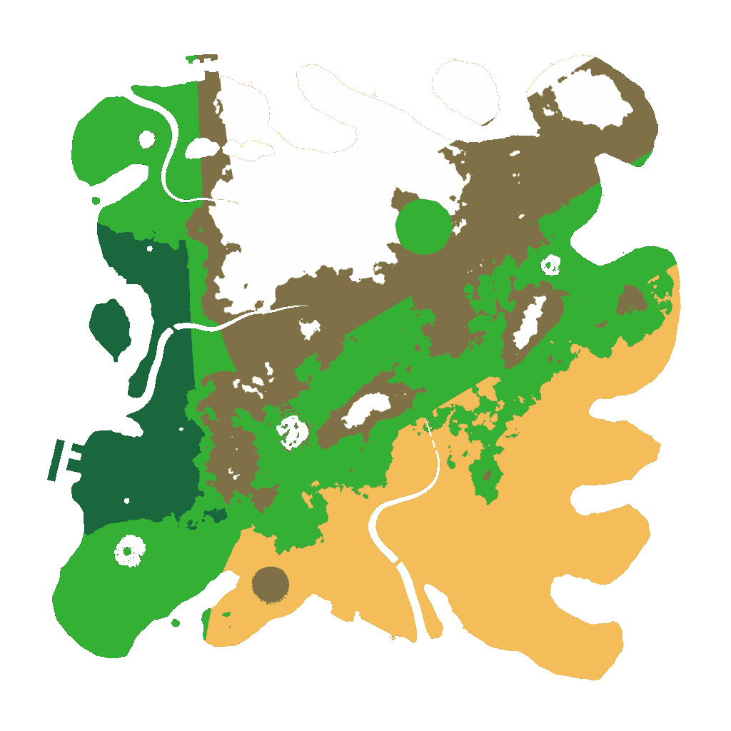 Biome Rust Map: Procedural Map, Size: 3500, Seed: 2025505331