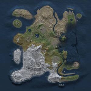 Thumbnail Rust Map: Procedural Map, Size: 3000, Seed: 1797413843, 16 Monuments