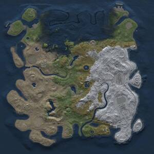 Thumbnail Rust Map: Procedural Map, Size: 4500, Seed: 929924467, 19 Monuments