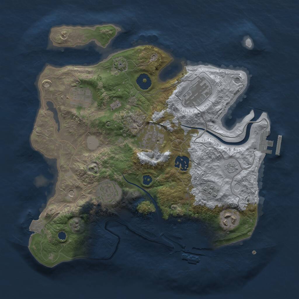 Rust Map: Procedural Map, Size: 3000, Seed: 1730576993, 13 Monuments
