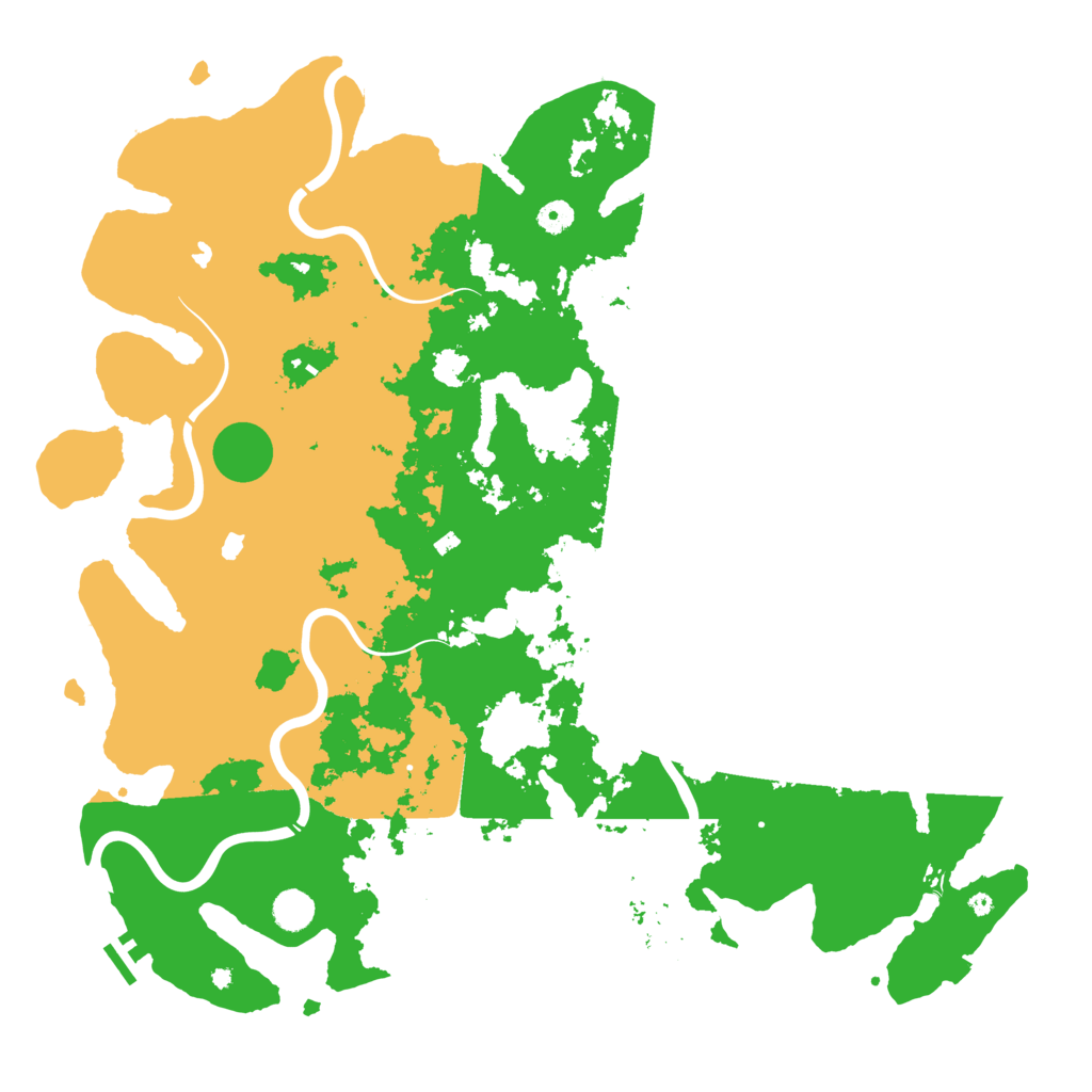 Biome Rust Map: Procedural Map, Size: 4800, Seed: 490385552