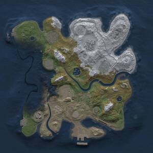 Thumbnail Rust Map: Procedural Map, Size: 3000, Seed: 1402703470, 15 Monuments
