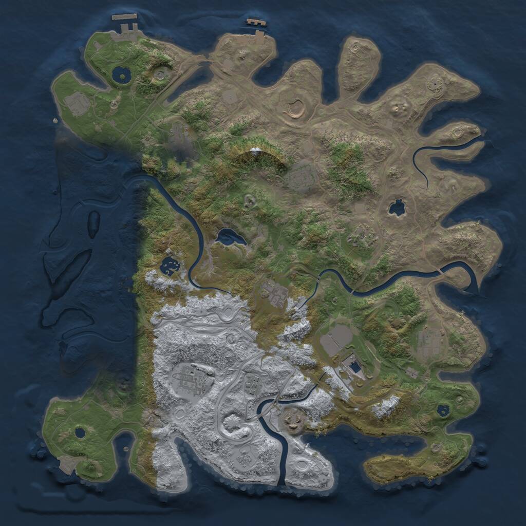 Rust Map: Procedural Map, Size: 4250, Seed: 1289664808, 19 Monuments